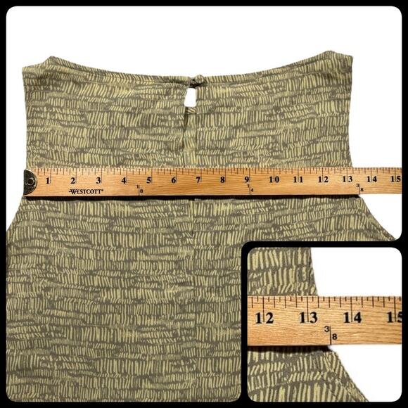 Prologue Sleeveless Boat Neck Drop Waist Bias Skirt Midi Dress Keyhole Small - Picture 8 of 12